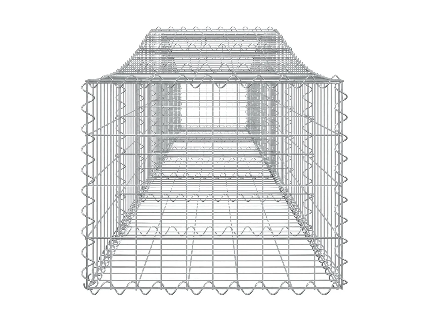 Paniers à gabions arqués 2 pcs 400x50x40/60 cm Fer galvanisé WVGQ9433