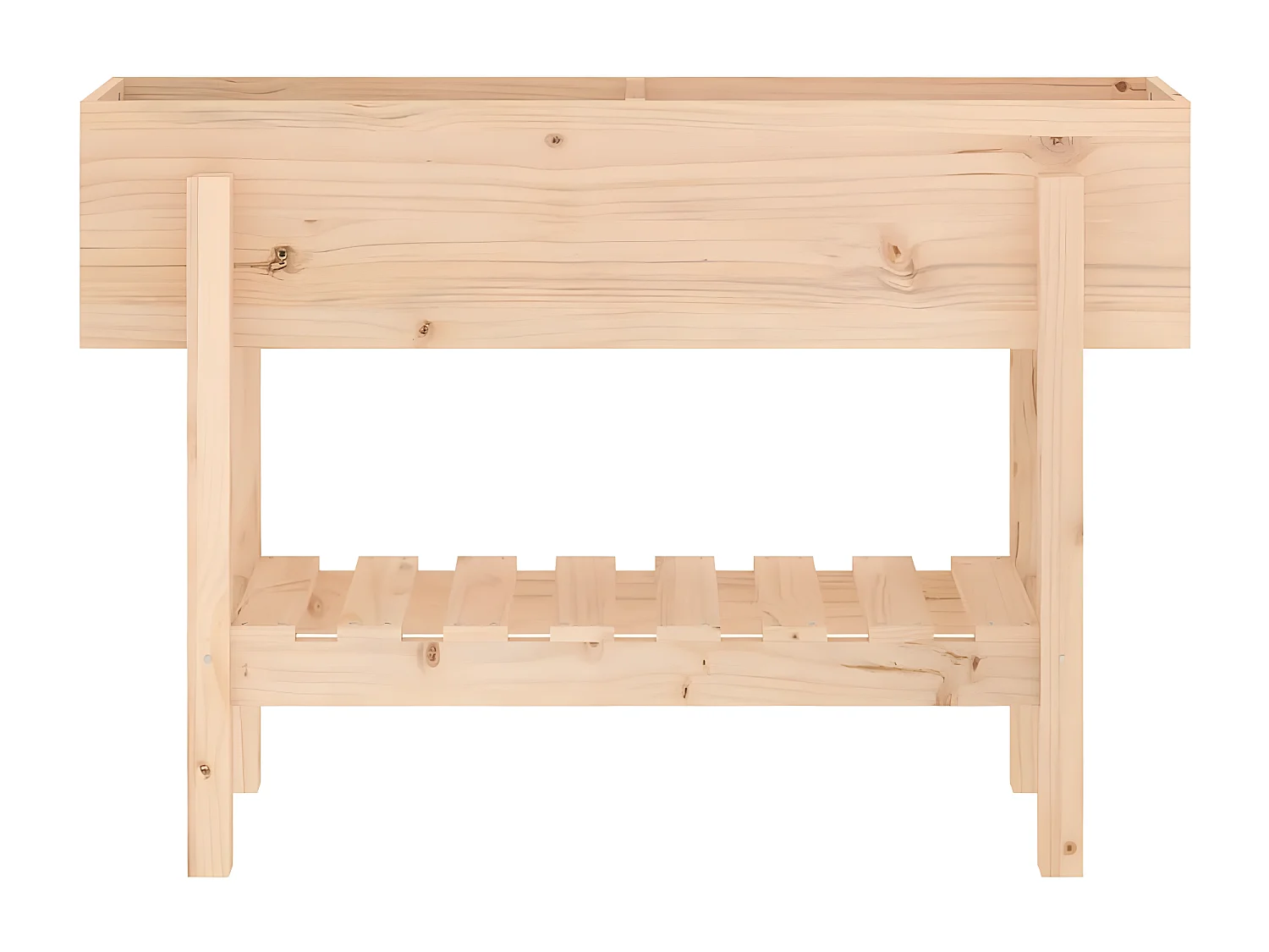 Plantenbak verhoogd 101x30x69 cm massief grenenhout