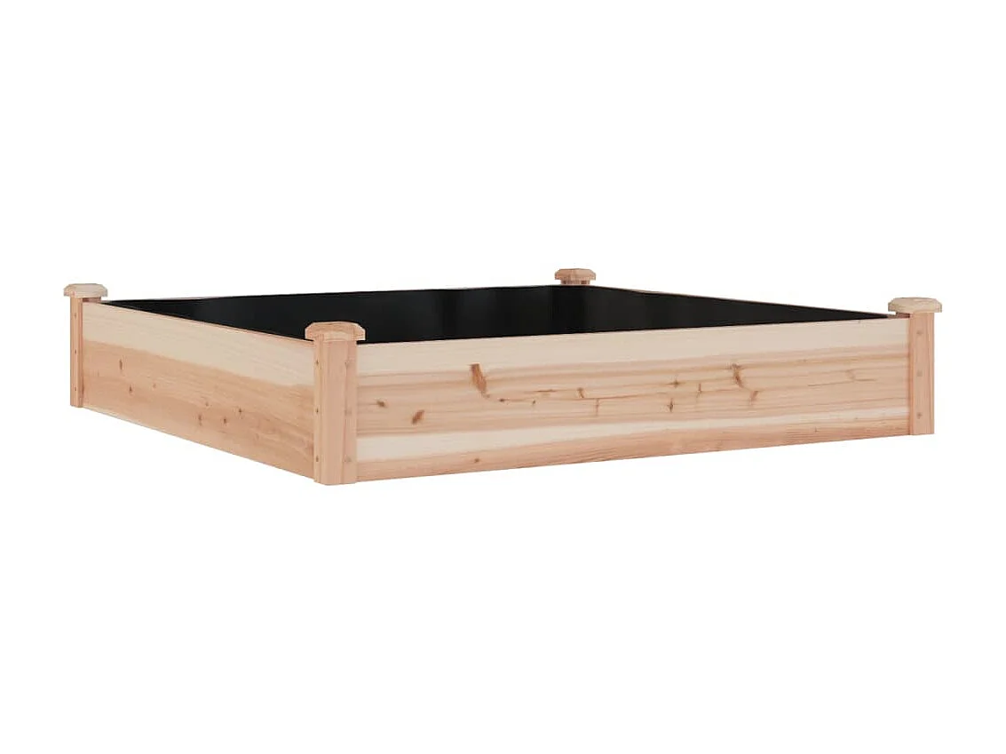 Jardinera arriate con forro madera maciza abeto 120x60x25 cm ES96198