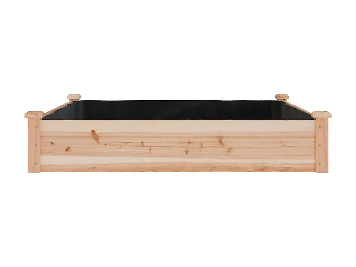 Jardinera arriate con forro madera maciza abeto 120x60x25 cm ES96198