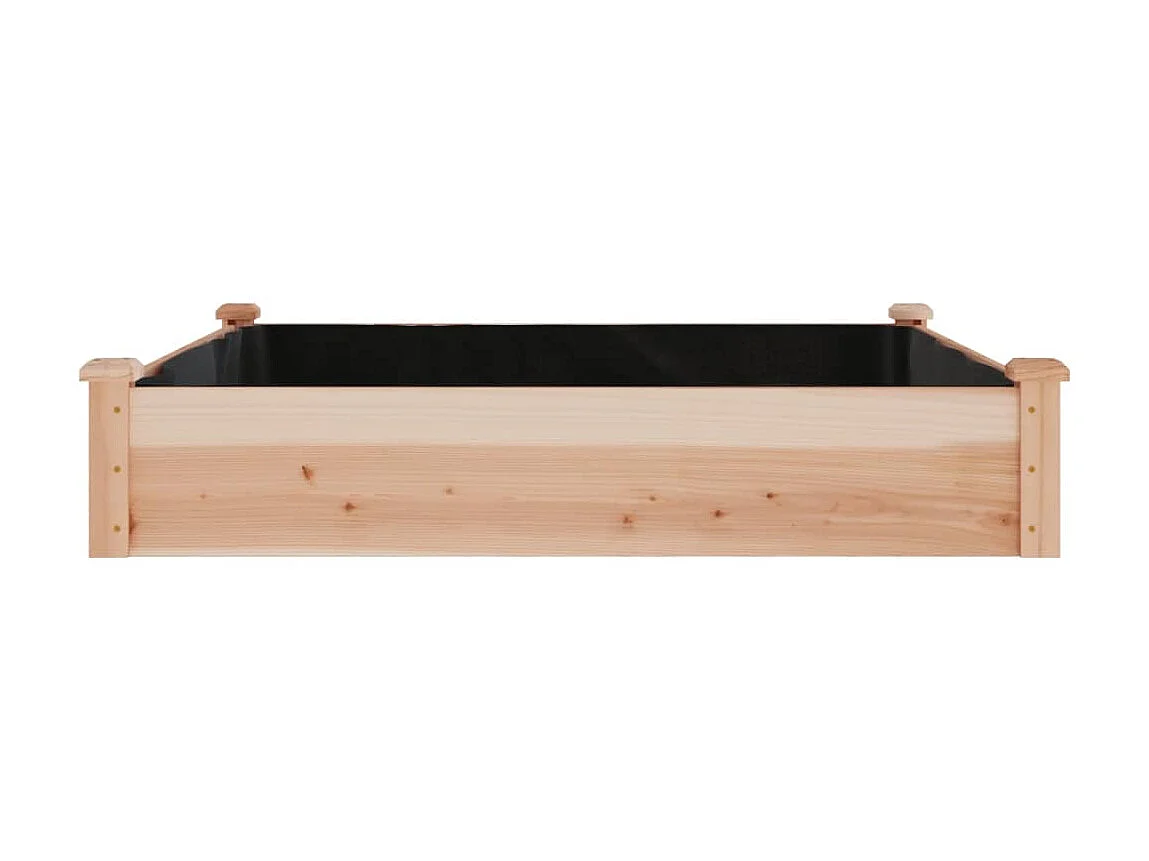 Jardinera arriate con forro madera maciza abeto 120x60x25 cm ES96198