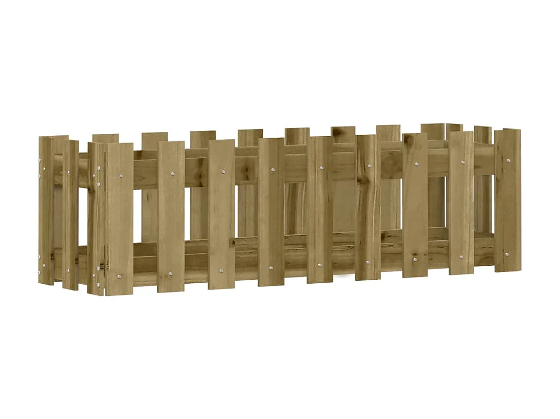 Plantenbak verhoogd hekontwerp 100x30x30 cm geïmpregneerd hout