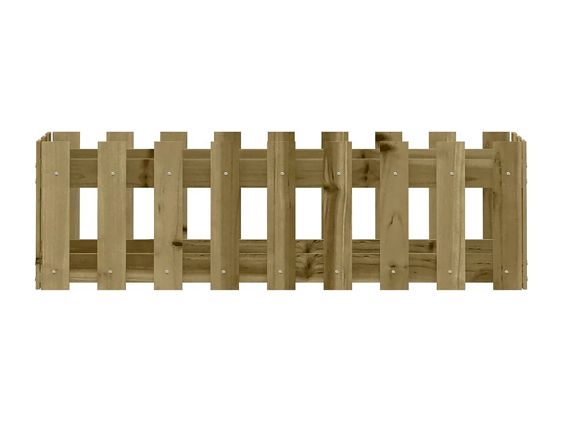 Canteiro elevado c/ design cerca 100x30x30 cm pinho impregnado PT917248