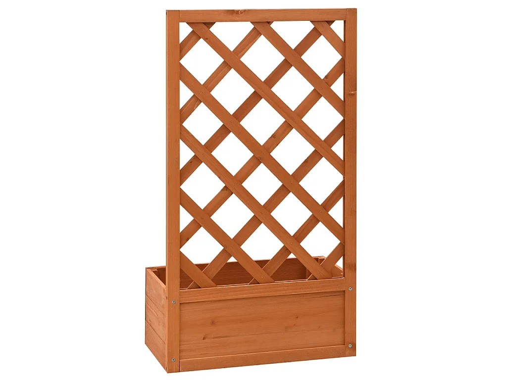 Jardinière à treillis de jardin Orange 50x25x90cm Bois de sapin  BE1044
