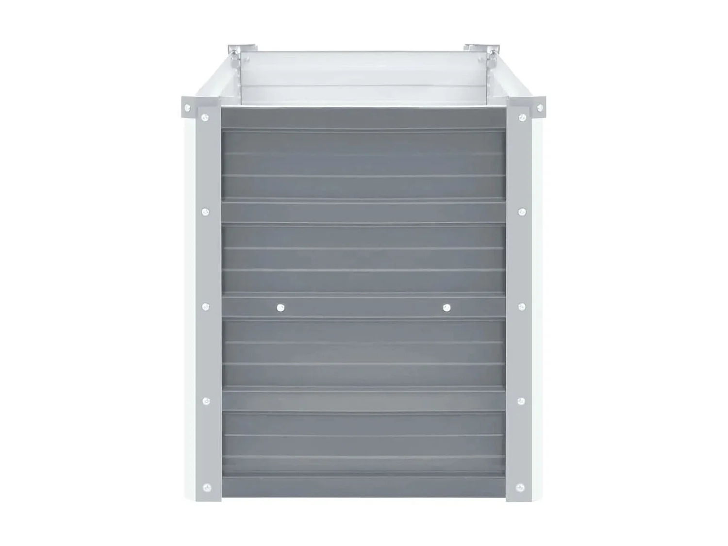 Jardinera de jardín de acero galvanizado gris 160x40x45 cm ES36135