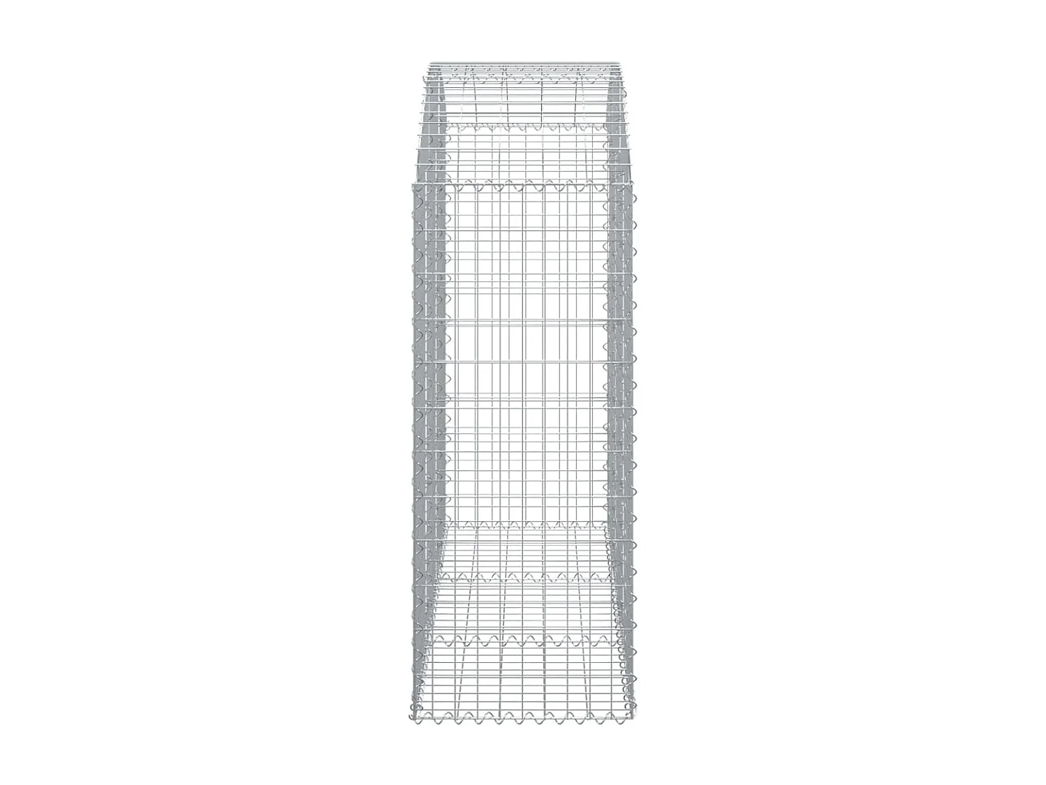 Panier de gabions arqué 150x50x120/140 cm Fer galvanisé WVGQ1250