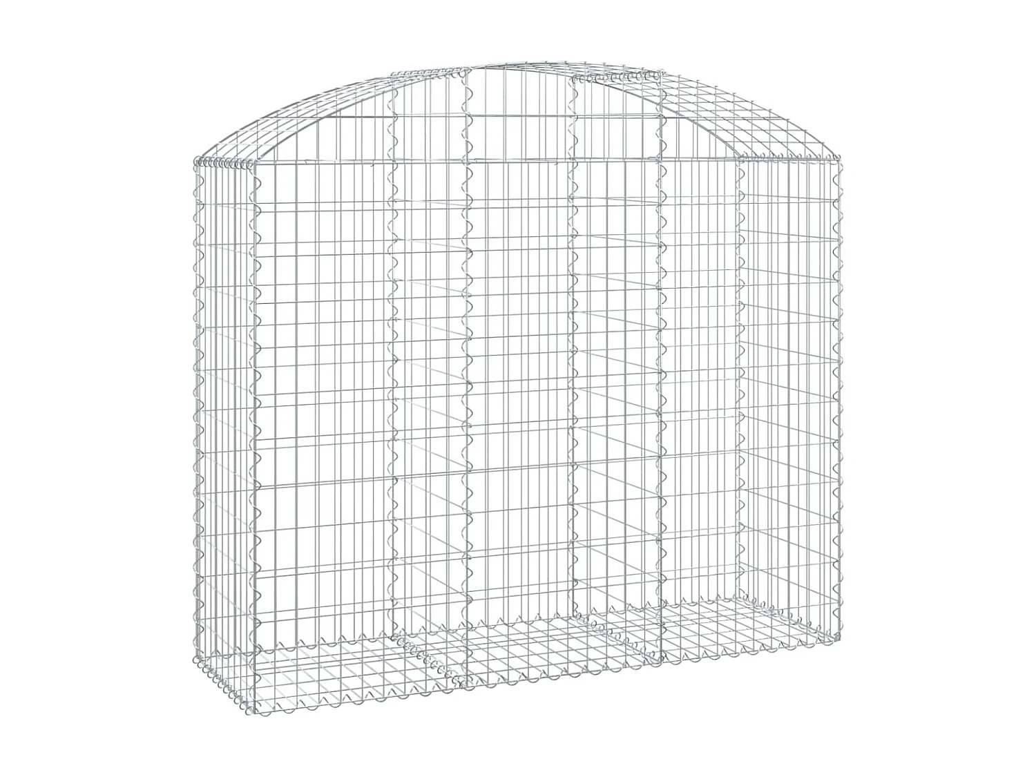 Panier de gabions arqué 150x50x120/140 cm Fer galvanisé WVGQ1250