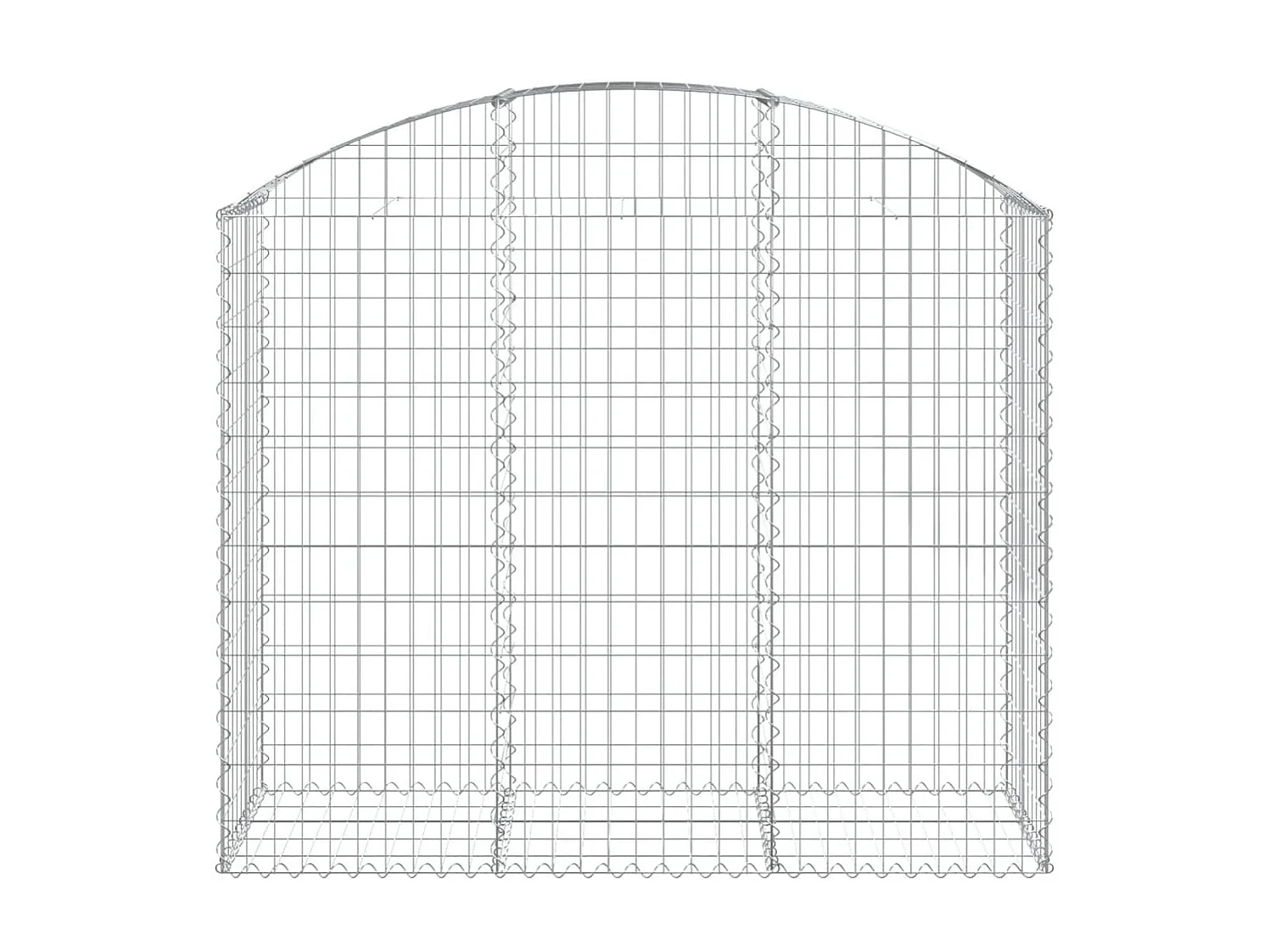 Panier de gabions arqué 150x50x120/140 cm Fer galvanisé WVGQ1250