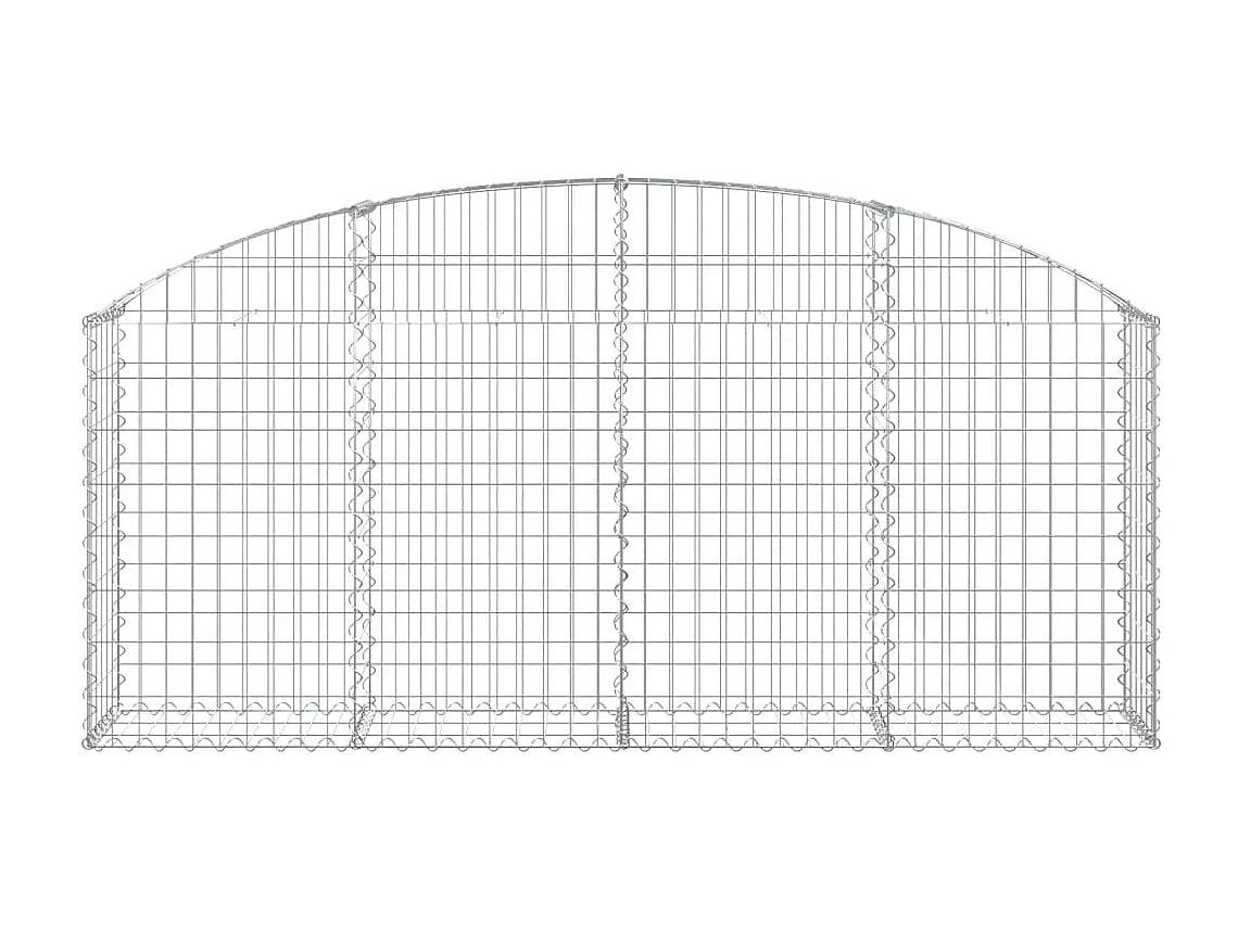 Panier de gabions arqué 200x30x80/100 cm Fer galvanisé WVGQ6596