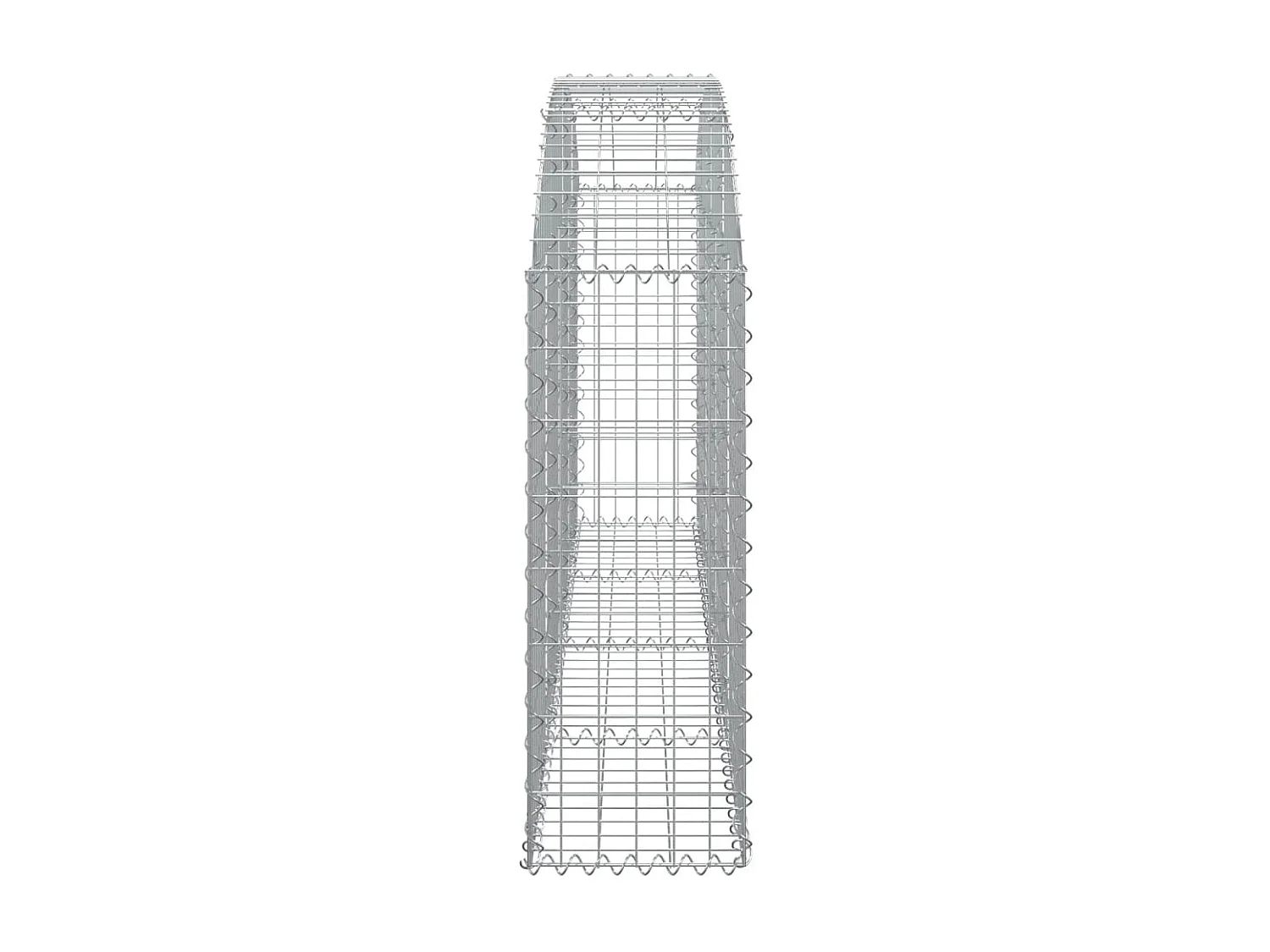 Panier de gabions arqué 200x30x80/100 cm Fer galvanisé WVGQ6596