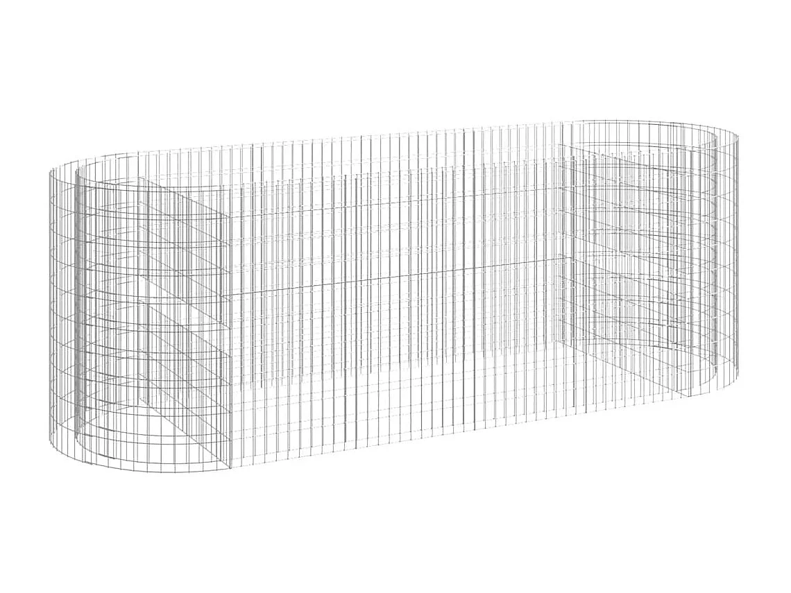 Gabion plantenbak verhoogd 300x100x100 cm gegalvaniseerd ijzer