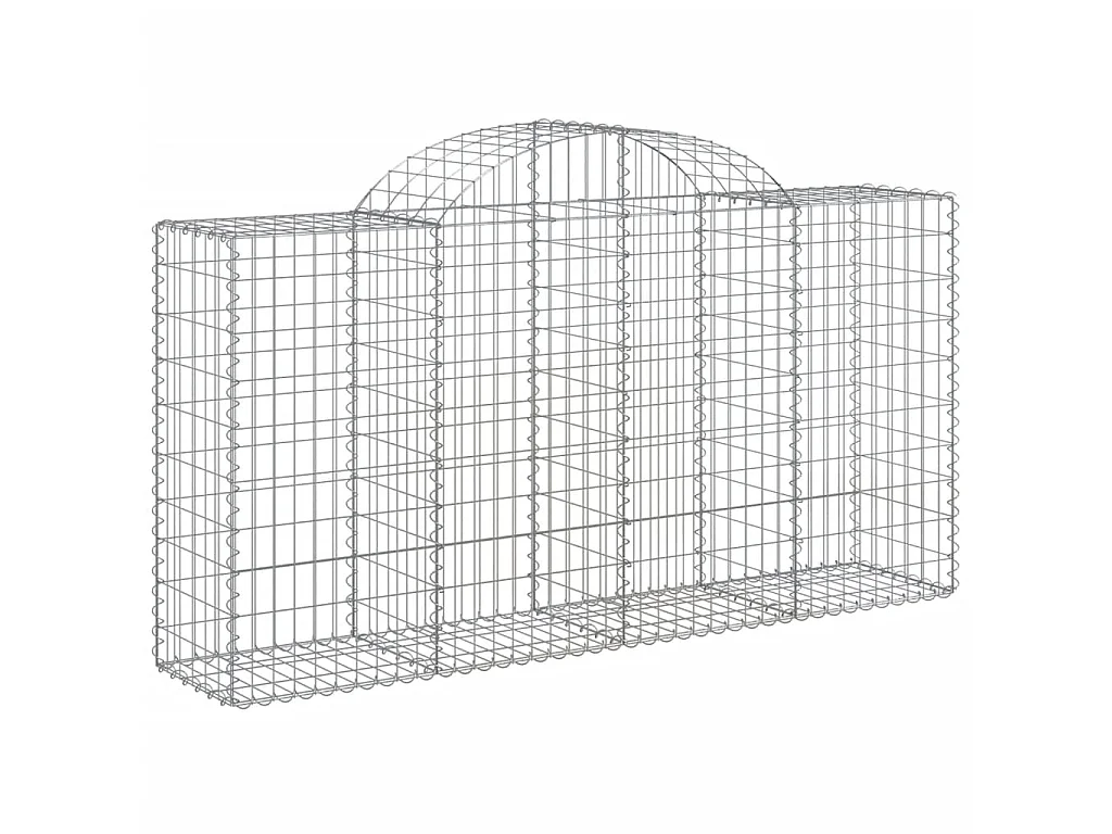 Paniers à gabions arqués 3 pcs 200x50x100/120 cm fer galvanisé WVGQ7348