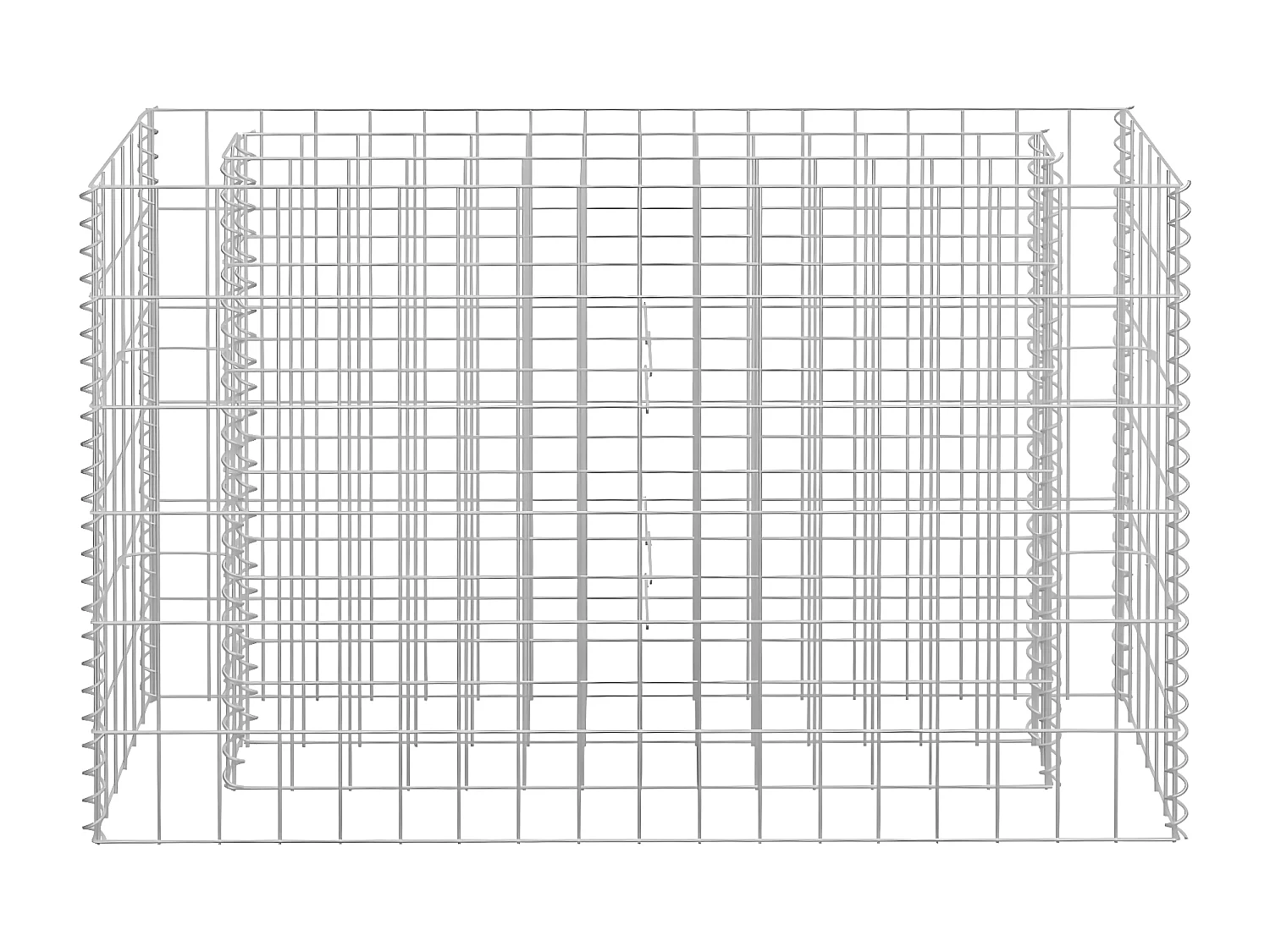 Lit surélevé à gabion Acier galvanisé 90x30x60 cm WVGQ6329
