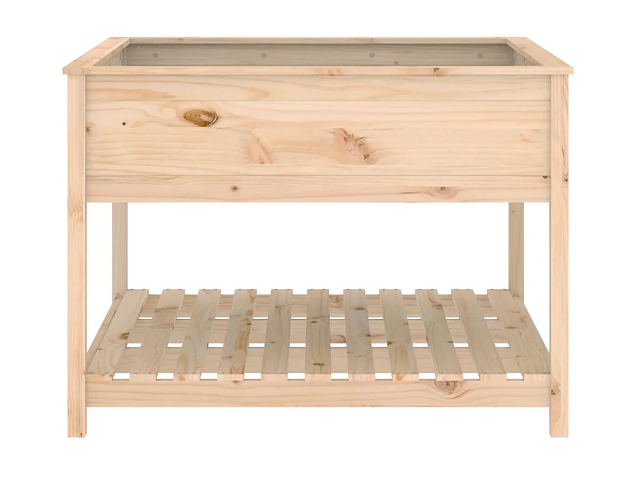 Jardinière avec étagère 111,5x111,5x81 cm Bois massif de pin BE6808