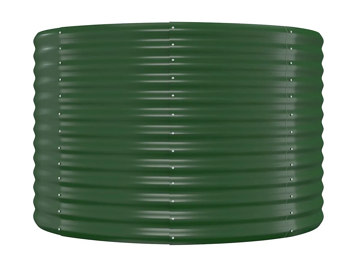 Jardinière Lit surélevé de jardin Acier enduit de poudre 100x100x68cm Vert WVGQ6997
