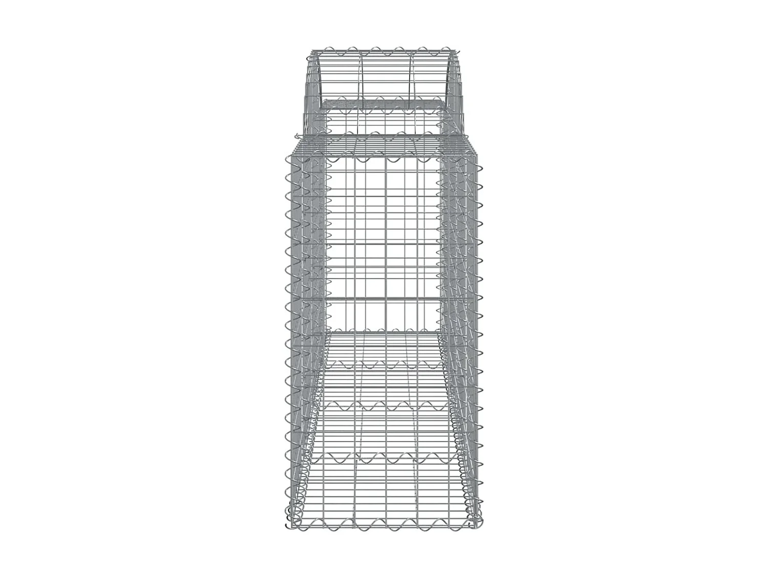 Paniers à gabions arqués 2 pcs 200x50x80/100 cm Fer galvanisé WVGQ5493