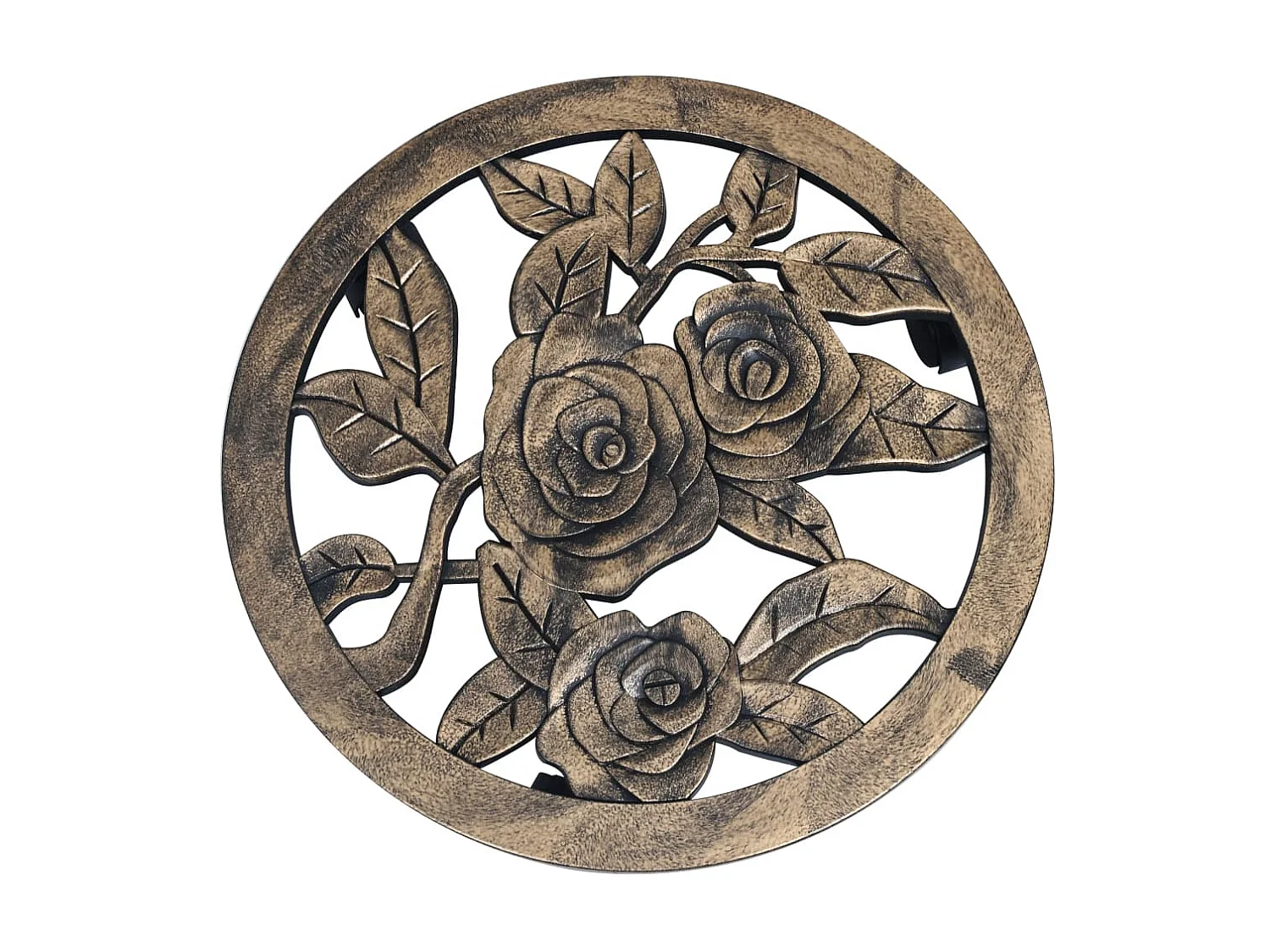 Suportes com rodas para plantas 6 pcs 38 cm plástico bronze PT621839