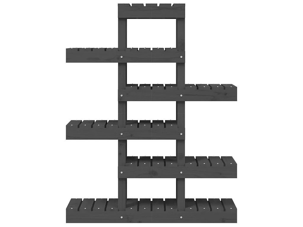 Jardinière Support à plantes Gris 85x25x109,5 cm Bois massif de pin BE3104