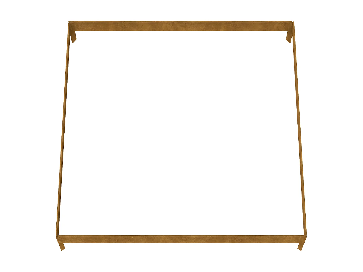 Jardinera acero corten 100x100x18,5 cm ES97211