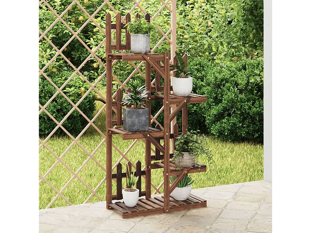 Plantenstandaard 60x25x130 cm massief vurenhout NL629675