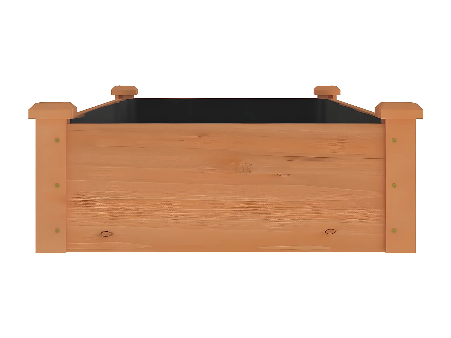 Canteiro elevado c/ forro 120x60x25 cm abeto maciço castanho PT712626