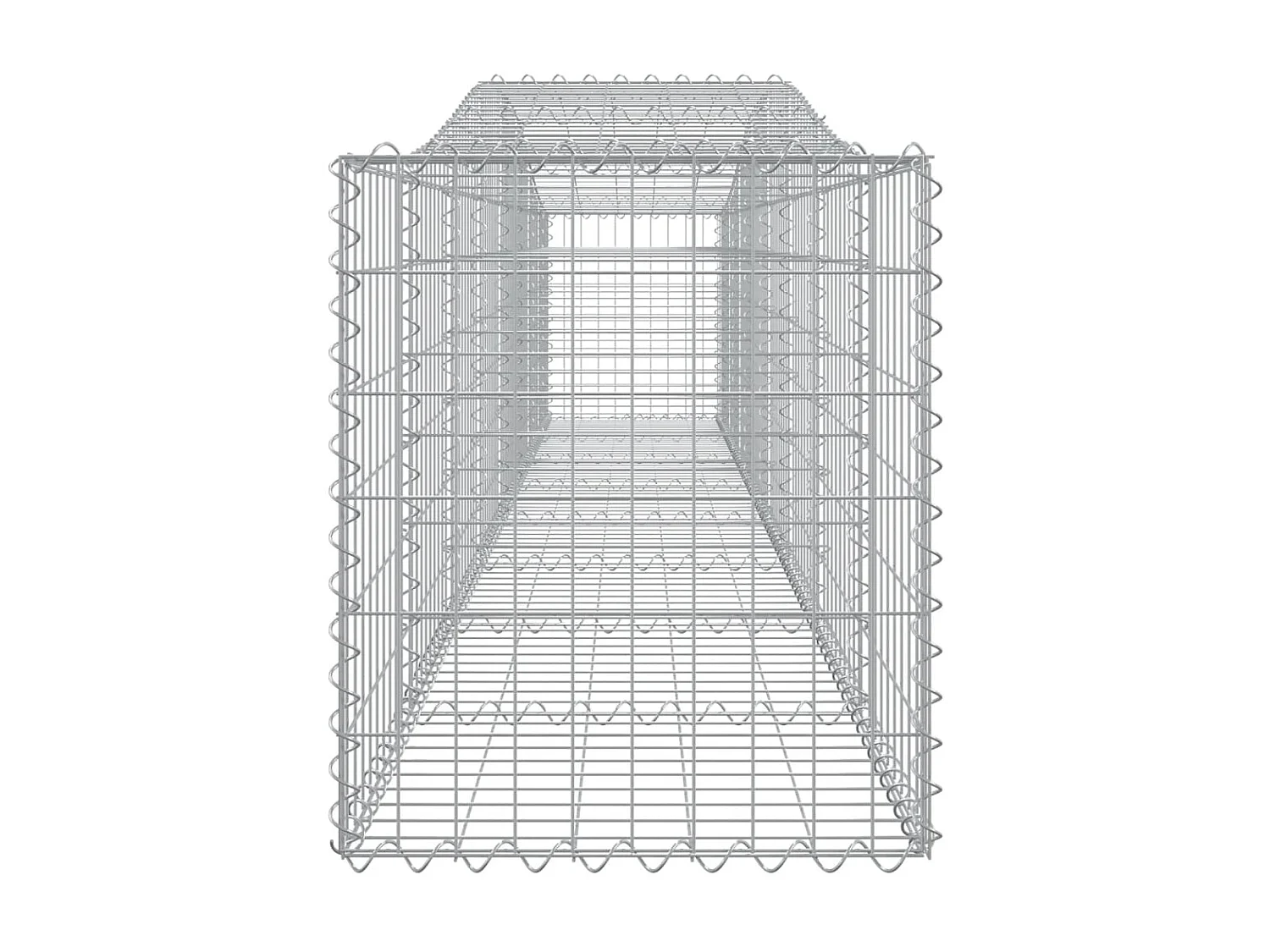 Cesta de gaviones forma arco hierro galvanizado 400x50x60/80 cm ES23619