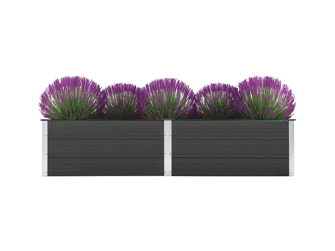 Jardinera de WPC gris 250x50x54 cm ES12130