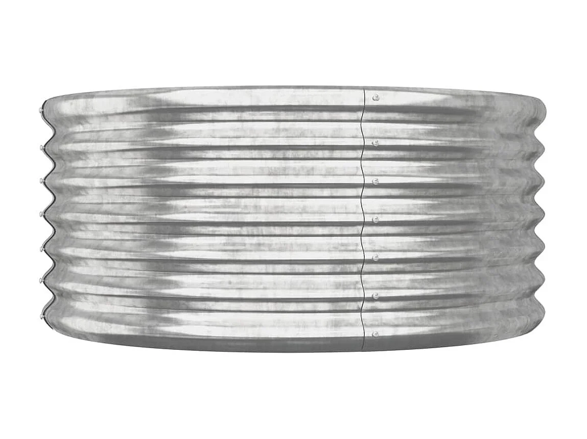 Jardinière Acier enduit de poudre 80x80x36 cm Argenté BE43367