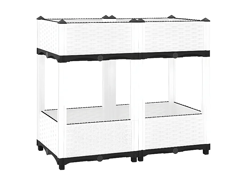 Canteiro elevado 80x40x71 cm polipropileno PT651789