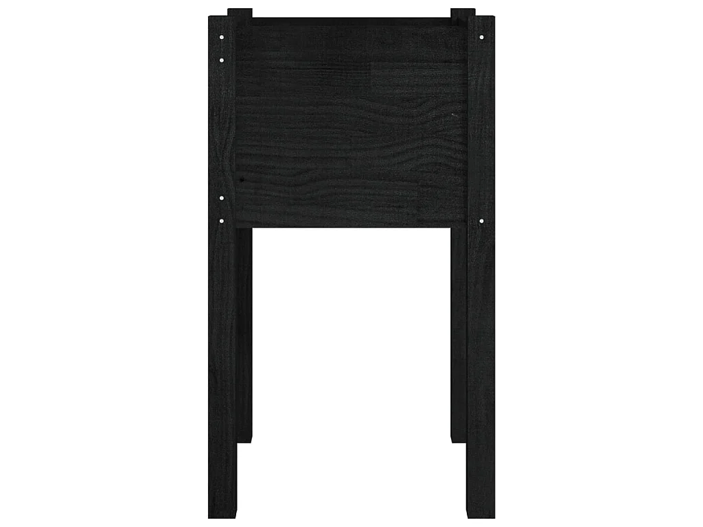 Jardinera de madera maciza de pino negro 40x40x70 cm ES49052