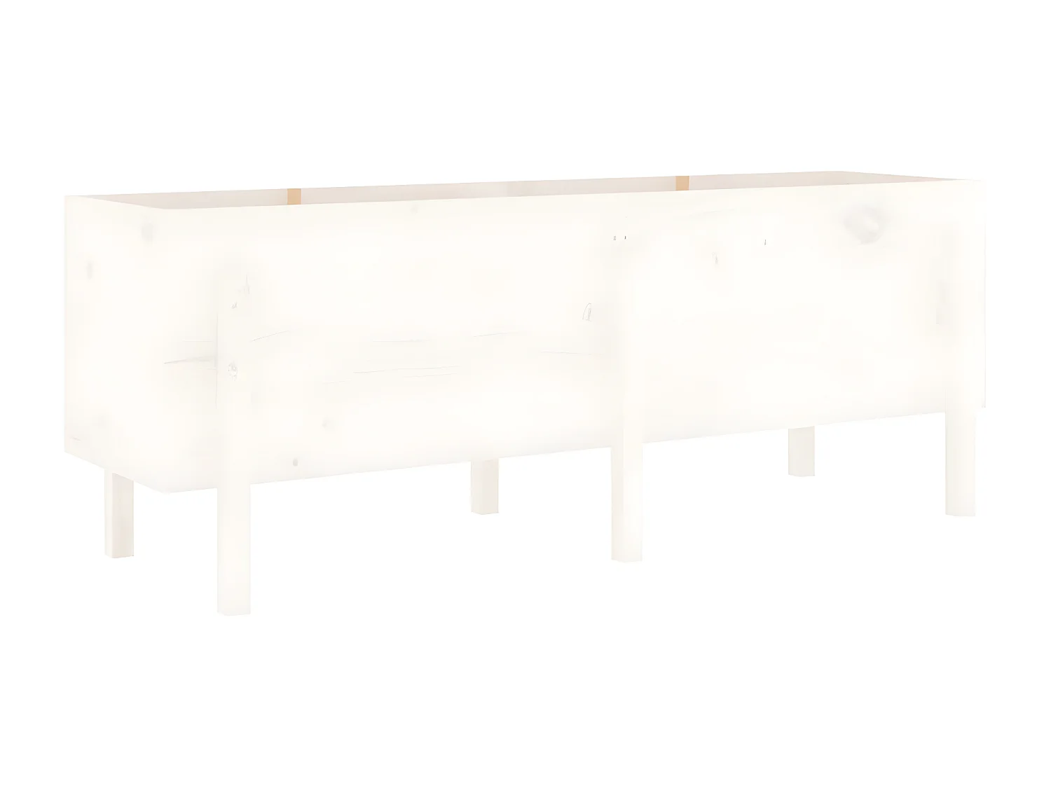 Jardinera elevado de jardín madera maciza pino blanco 160x50x57cm ES39786