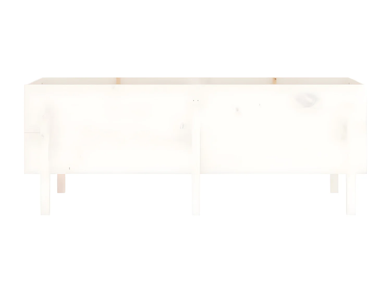 Jardinera elevado de jardín madera maciza pino blanco 160x50x57cm ES39786