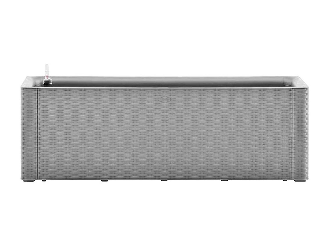 Jardinera con sistema de riego automático gris 100x43x33 cm ES82326