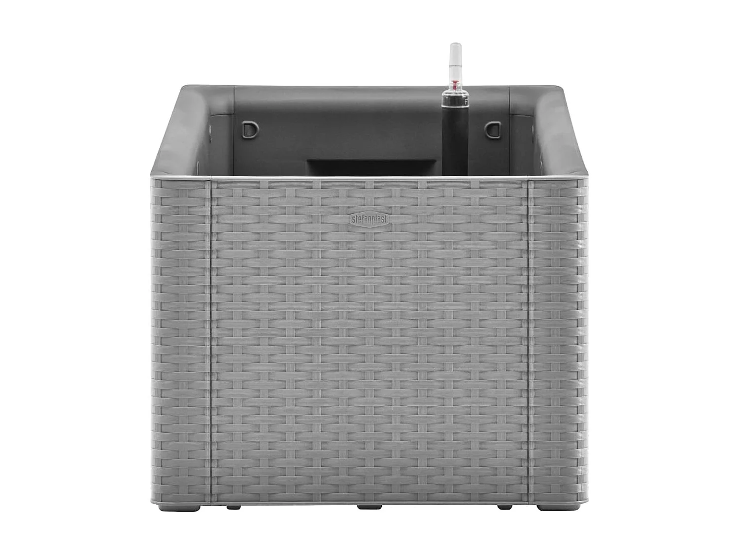 Jardinera con sistema de riego automático gris 100x43x33 cm ES82326