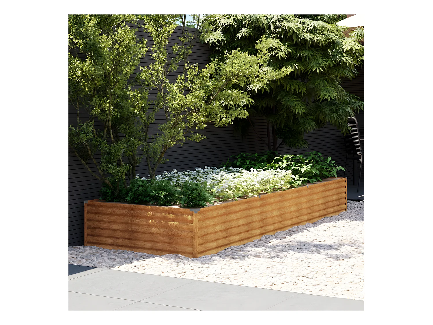 Jardinera acero corten 291x100x36 cm ES88191
