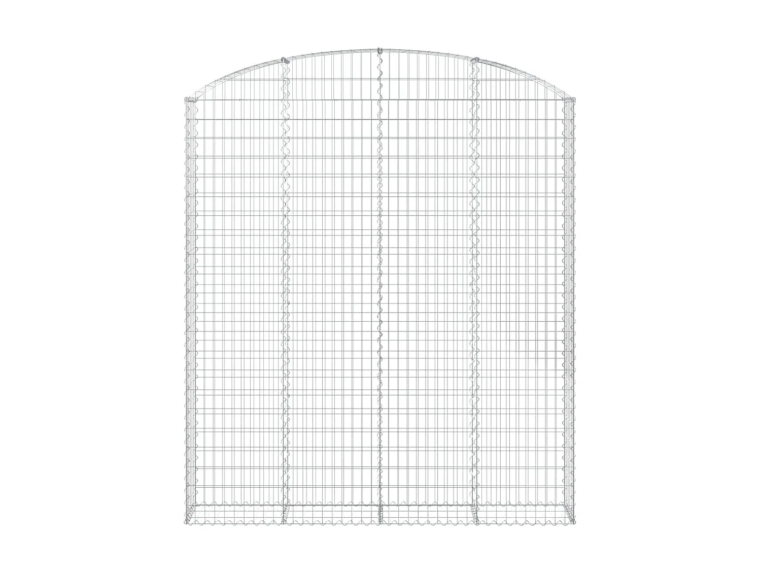 Cesta gaviones forma arco hierro galvanizado 200x30x220/240 cm ES80301