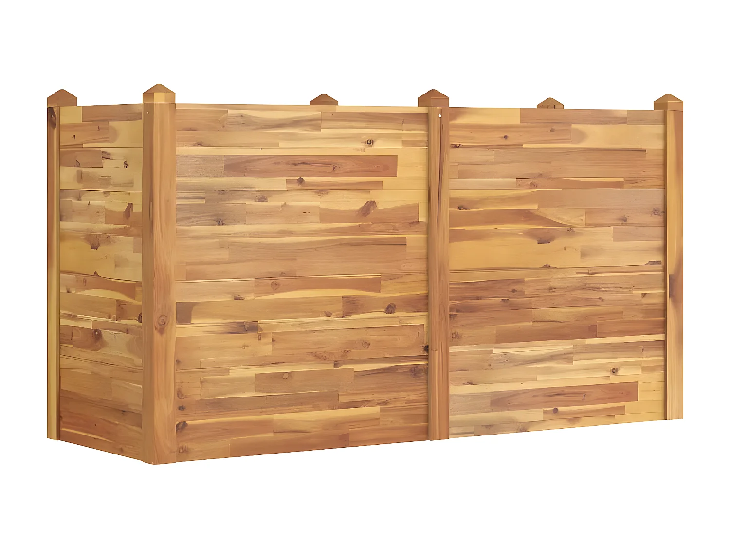 Jardinera arriate madera maciza acacia 160x60x84 cm ES28567