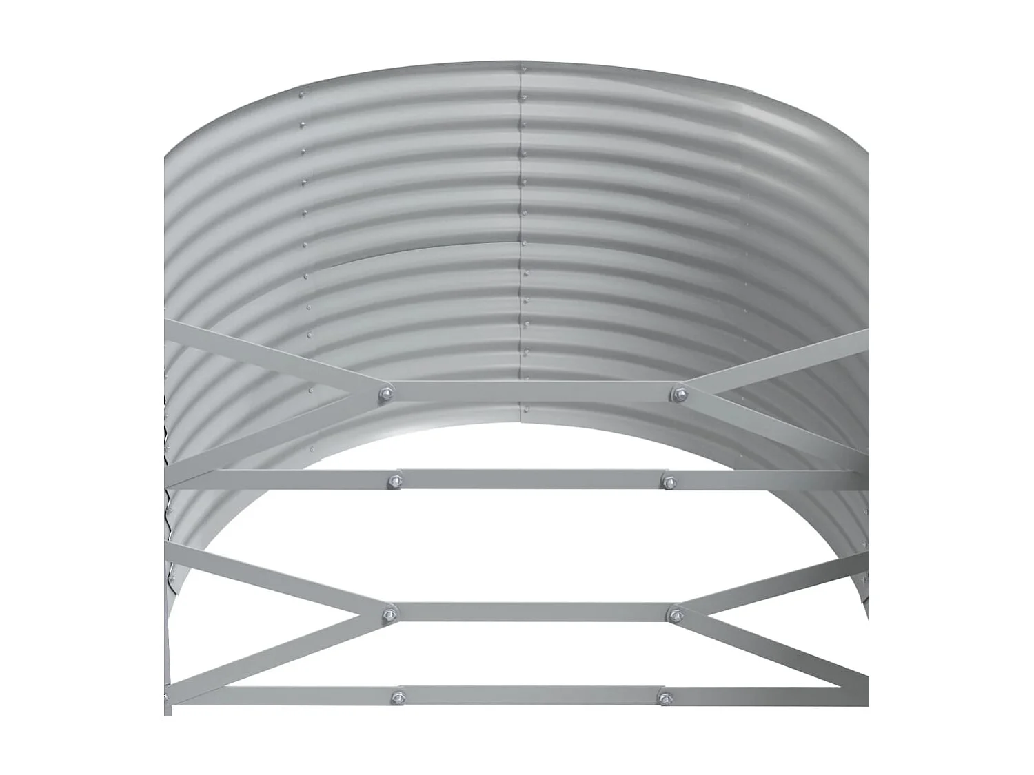 Canteiro elevado jardim 322x100x68 aço revestido a pó castanho PT783849