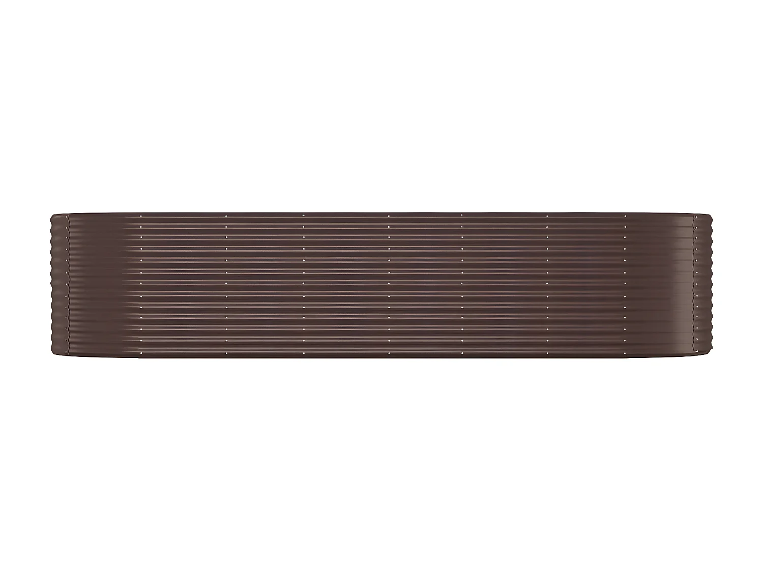 Canteiro elevado jardim 322x100x68 aço revestido a pó castanho PT783849