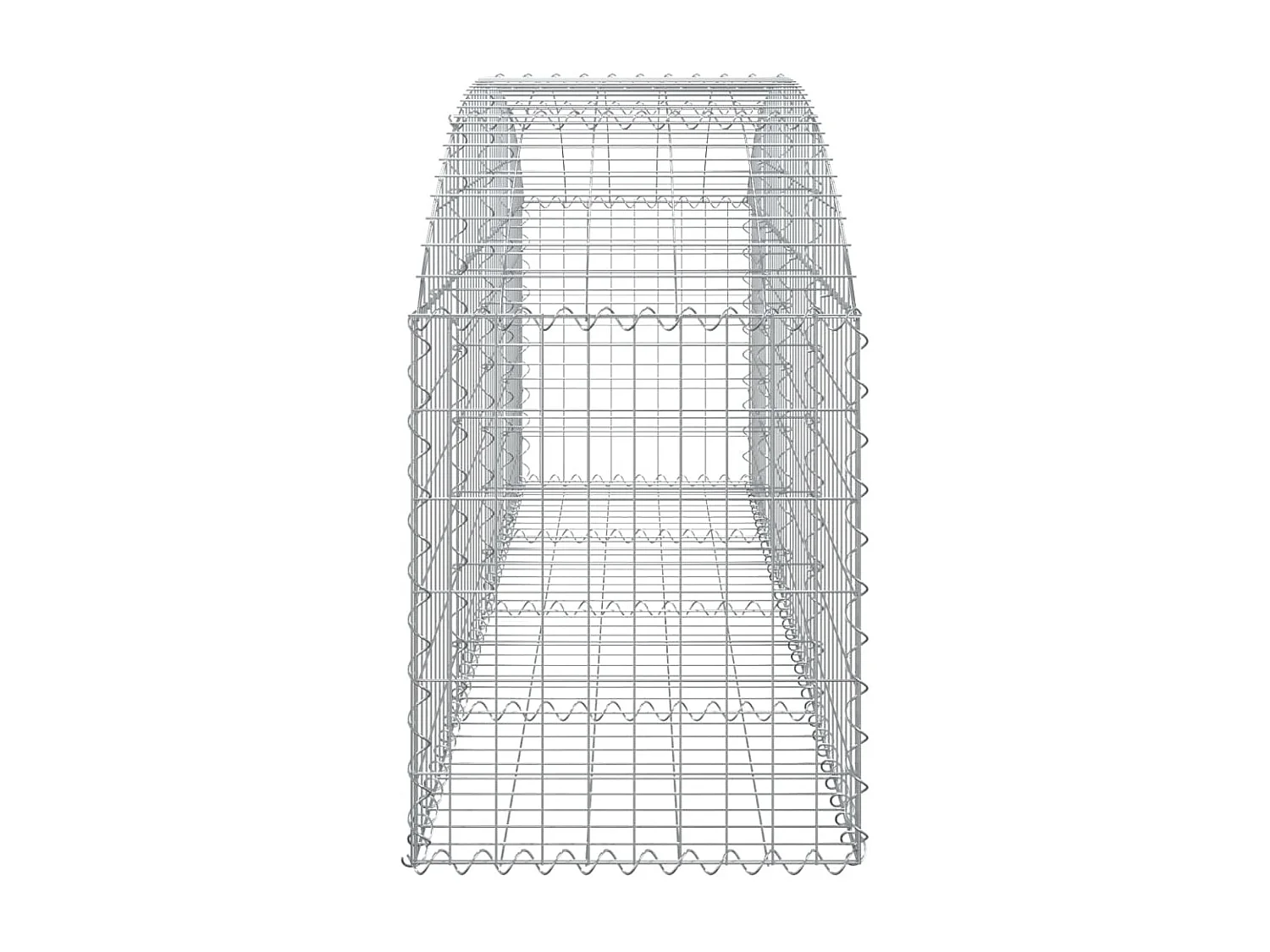 Cesta de gaviones forma arco hierro galvanizado 200x50x60/80 cm ES85313