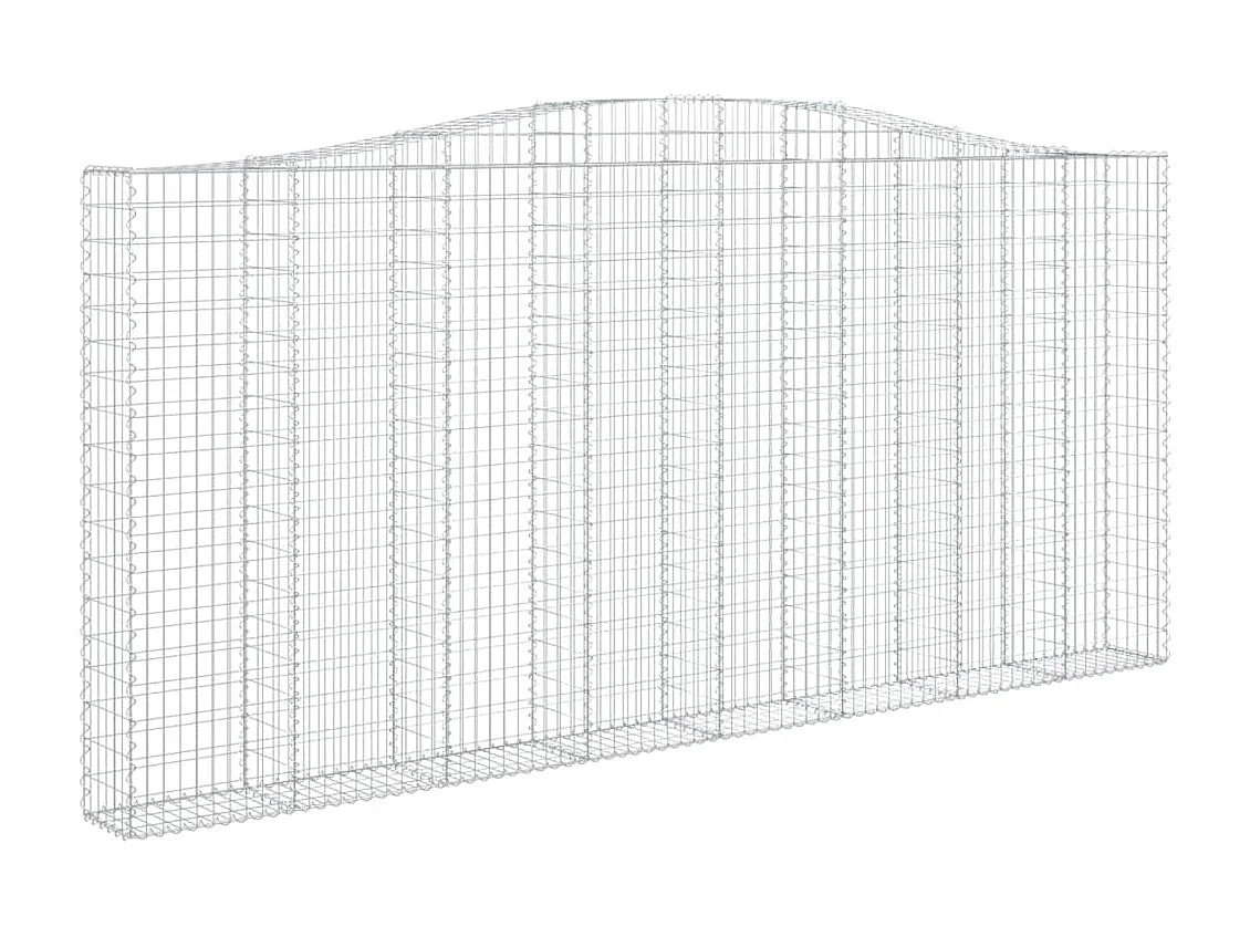 Panier de gabions arqué 400x30x180/200 cm Fer galvanisé WVGQ4810