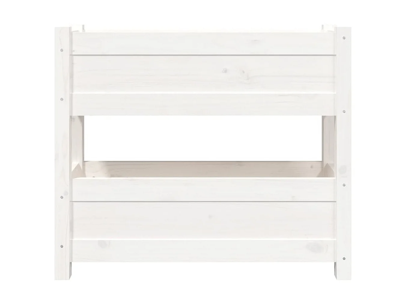 Jardinière Blanc 77x25x66 cm Bois massif de pin BE2735