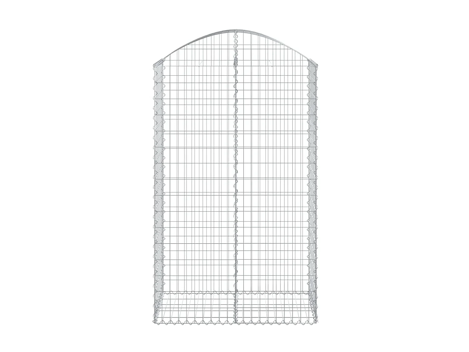 Cesta gaviones forma arco hierro galvanizado 100x50x160/180 cm ES56274