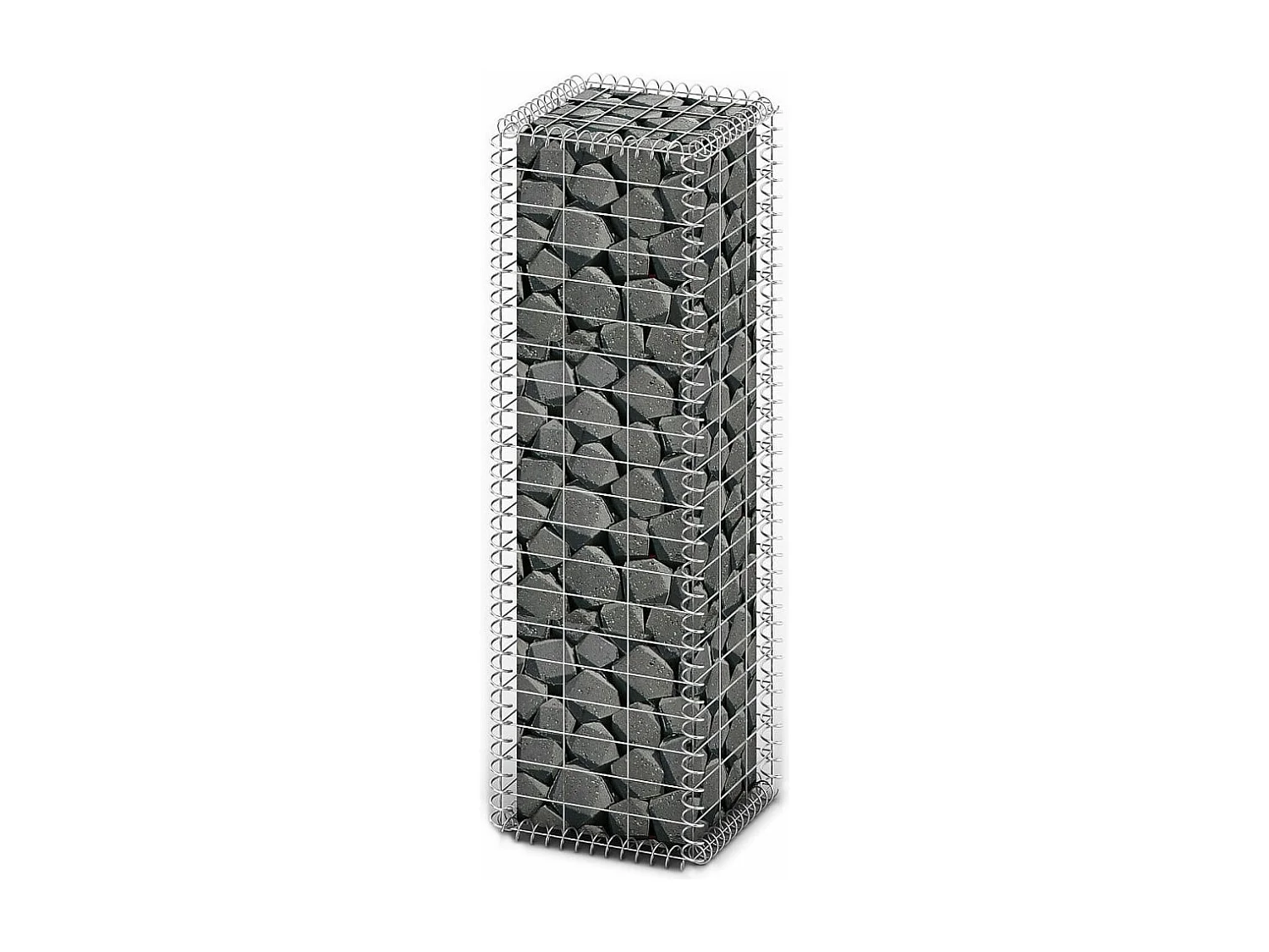 Mur de gabion avec couvercle Fil galvanisé 100 x 30 x 30 cm  WVGQ8729