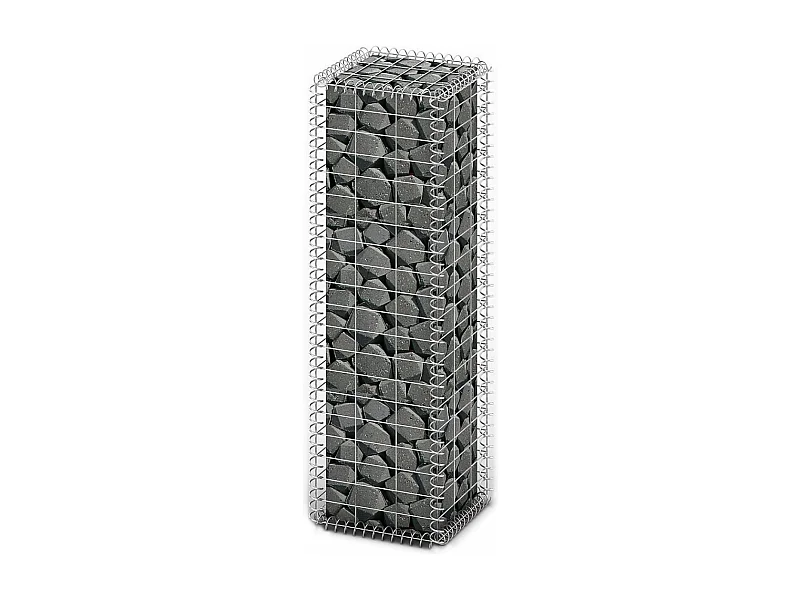 Mur de gabion avec couvercle Fil galvanisé 100 x 30 x 30 cm  WVGQ8729