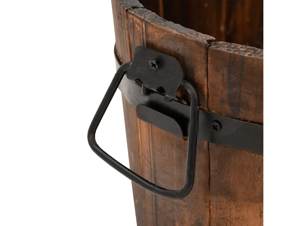 Ensemble de jardinière godet 3 pcs bois massif de sapin BE4079