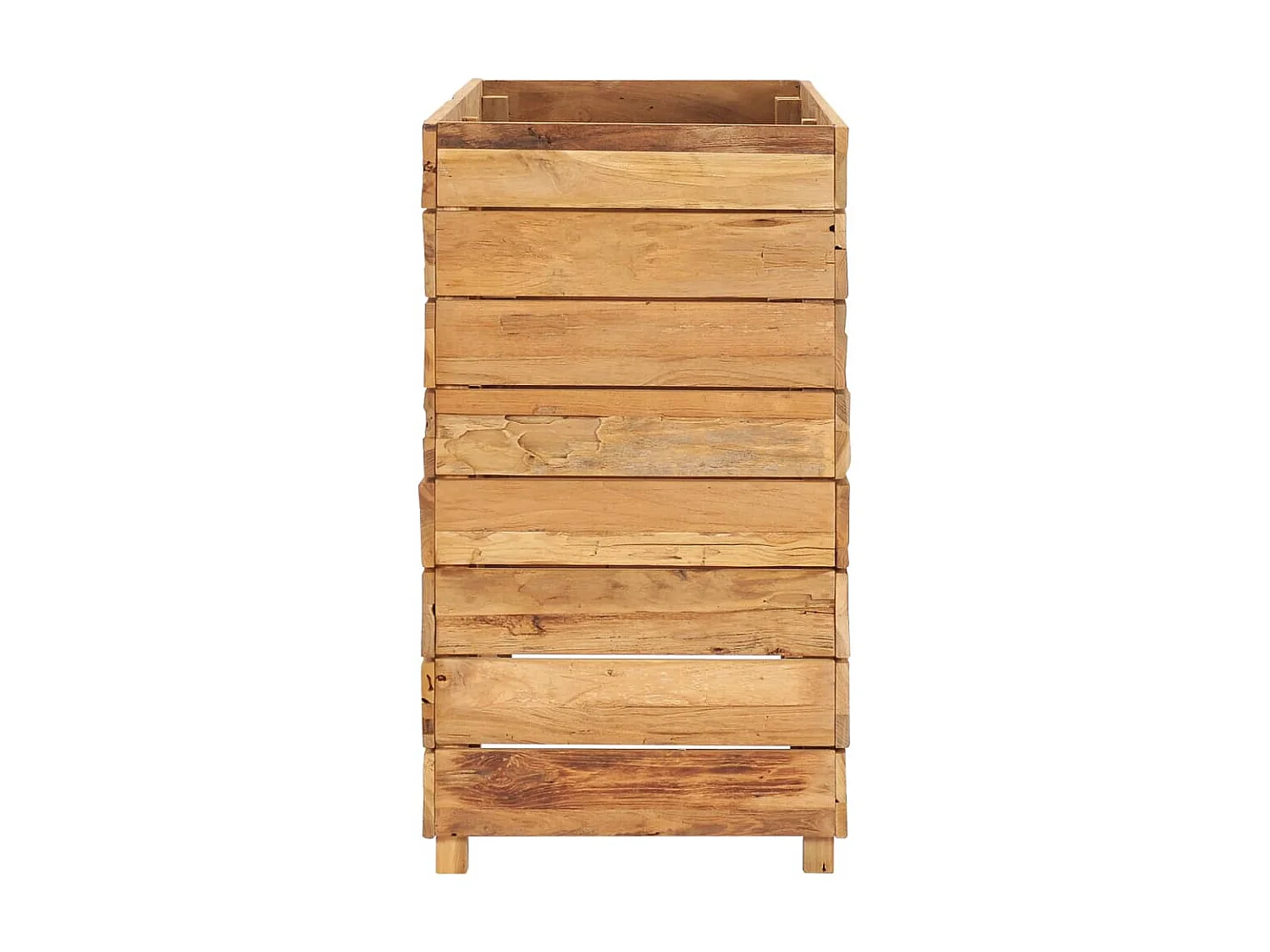 Plantenbak verhoogd 100x40x72 cm gerecycled teakhout en staal