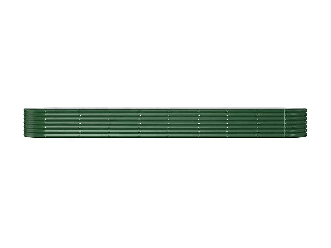 Jardinière Lit surélevé de jardin Acier enduit de poudre 368x80x36 cm Vert BE6527