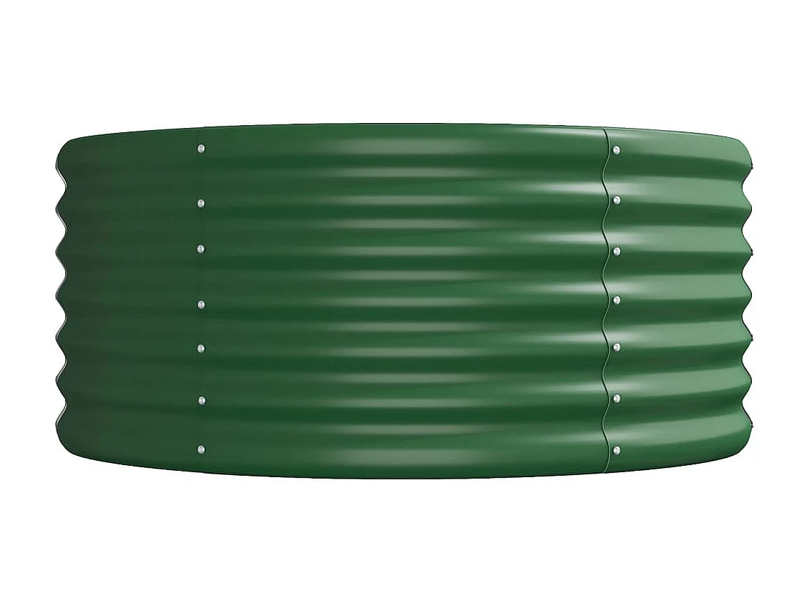 Jardinière Lit surélevé de jardin Acier enduit de poudre 368x80x36 cm Vert BE6527