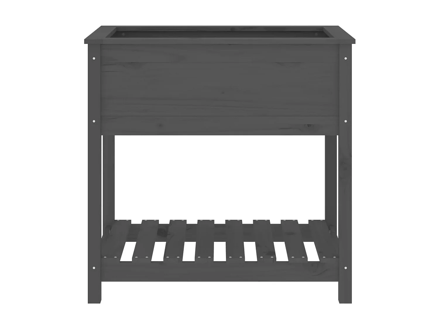 Jardinière avec étagère Gris 82,5x54x81 cm Bois massif de pin BE8179
